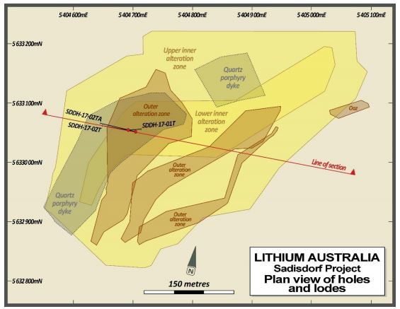 Abb1: Bohrlagen am Gel&auml;nde, Quelle: Lithium Australia