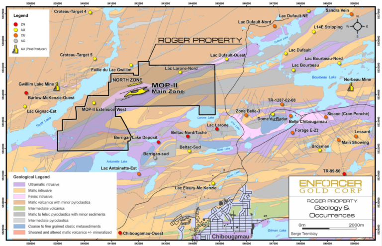 Abb5: Lage des Mineraldepots MOP-II am Projekt, Quelle: Pasofino Gold