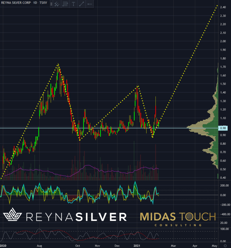 Reyna Silver Corp in Canadian Dollar, Tageschart vom 4.Februar 2021