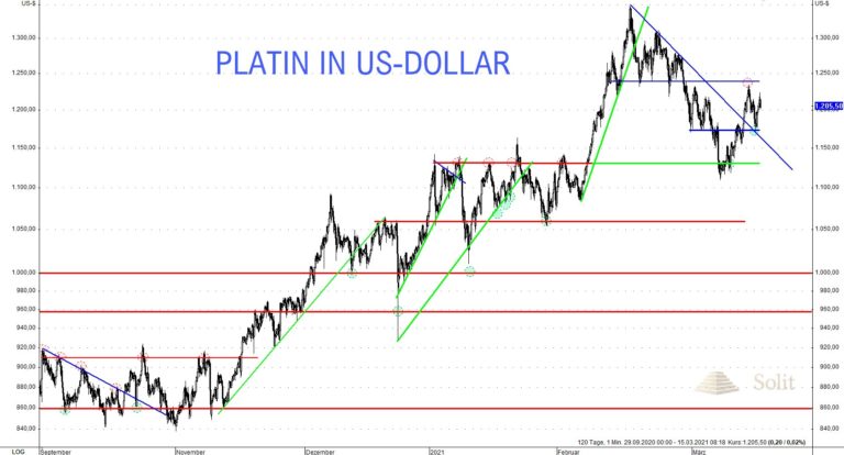 Der Platinpreis fiel zuletzt von 28 US-Dollar auf 24,50 US-Dollar