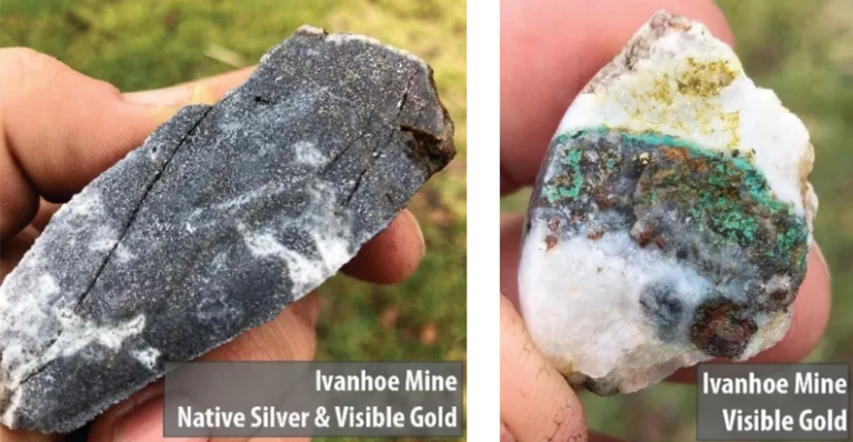 Abb. 2 &amp; 3: Proben von sichtbaren Silber- und Goldvererzungen in New Mexico, Quelle: Foremost Lithium