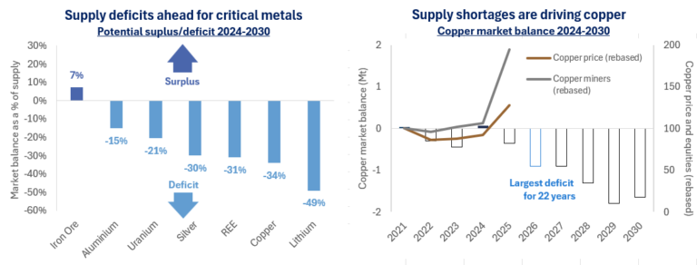 Quelle: IEA, Baker Steel Capital Managers LLP, CRU, Benchmark Minerals Intelligence, Wood Mackenzie, Morgan Stanley, Bloomberg.